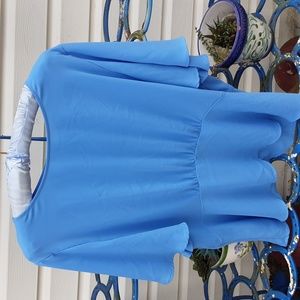 LOFT blouse, blue, size 12.